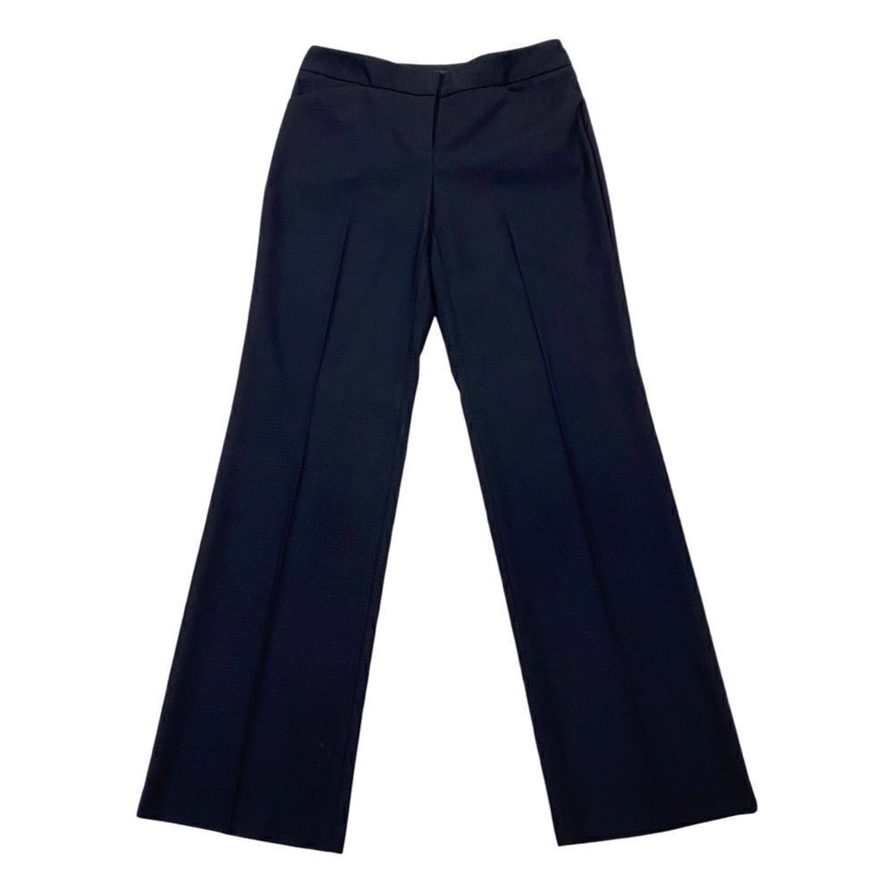 ALFANI Black/Dark Gray Plaid Mid-Rise Wide Leg Dress Career Office Pants - Sz 4